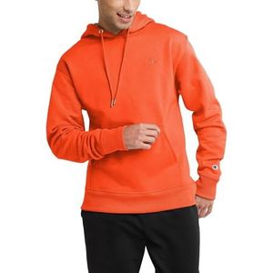 Champion Mens Powerblend Fleece Hoodie Hooded Sweatshirt, Spicy Orange C, Small US
