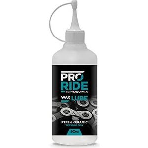 PRORIDE Wax Lube fietsketting smeermiddel - PTFE & Ceramic Technology - 500 ml, wit
