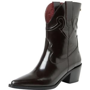 Fred de la Bretoniere Jolie Western Bootie enkellaars voor dames, donkerbruin, 41 EU, donkerbruin, 41 EU