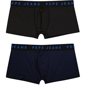 Pepe Jeans Heren Trunks (pak van 2), Blauw (Dulwich), L