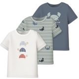 NAME IT - NBMVACION - T-shirt - Duifblauw - 3 Pack