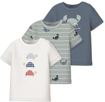 NAME IT - NBMVACION - T-shirt - Duifblauw - 3 Pack