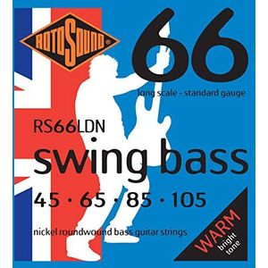 Rotosound snaren voor elektrische bas SWING 66 NICKEL ROUNDWOUND 4-str. RS66LDN Nikkel - Standaard 45-105