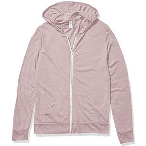 Alternative Heren Basic Eco-Jersey Zip Hoodie Hooded Sweatshirt, Eco Rozenkwarts, XL