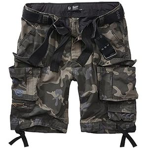 Brandit Savage Korte broek met riem, cargo vintage short army bermuda, Darkcamo Rs, L