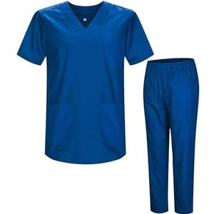 MISEMIYA - Uniformen voor sanitair, uniseks, medische gezondheiduniformen, BZ-817-8312, Blauw 37 21, 5XL
