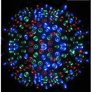 Proxima Direct Led-lichtsnoer, voor buiten, waterdicht, op zonne-energie, met 500 lampen, 50 m 500 LEDs multicolor