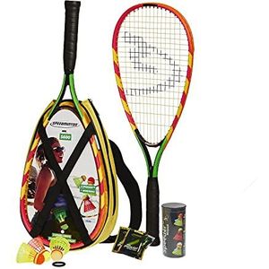 Speedminton S600 Set - Originele Speed Badminton/Crossminton Starter Set inclusief 2 rackets, 3 Speeder, Speedlights, Tas