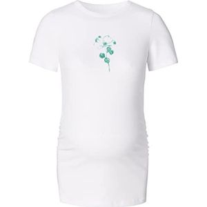 ESPRIT Maternity T-shirt met bloemenprint, biologisch katoen, Helder Wit - 101, XXL