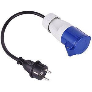 Electraline 20848043F adapter voor caravan, blauw