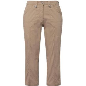 Ulla Popken Cargobroek voor dames, grote maten, met oprolbare pijpen, ecru, 47W x 32L