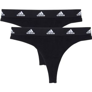 Adidas Sports Underwear Dames Multipack Thong (2PK) tangaslipjes, zwart, XS