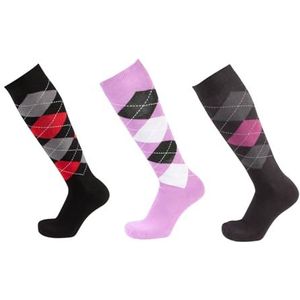 PFIFF Rijkousen, set van 3 stuks in verschillende kleuren, rijsokken met versterkt voetbed, maten 34-42