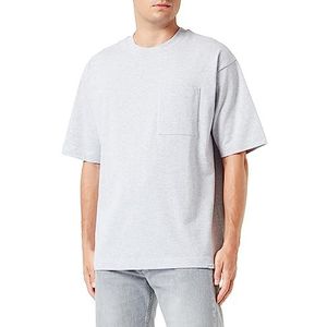 Seidensticker Studio Ronde hals T-shirt oversized - oversized - gemakkelijk te strijken - ronde hals - korte mouwen - unisex - 100% katoen, grijs, M