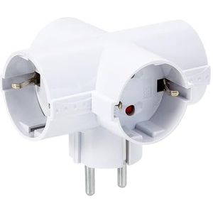 Aigostar Europese Stekkeradapter met 4 Stopcontact,Meervoudige Contactdoos,Stopcontact 4 Voudig,met Kinderbeveiliging,16A,250V,Wit