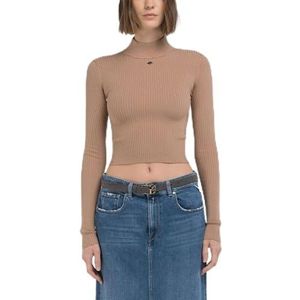 Replay Dames Slim Fit Pullover, 427 groef bruin, M