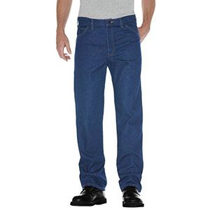 Dickies Heren Big & Tall Regular Fit Five-Pocket Work Jean, Steen gewassen Indigo Blauw, 46W x 32L