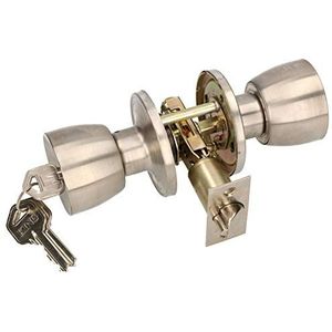 Kotarbau - Deurknop met Slot - Satijn - Draaiknop - Cilindervergrendeling - Inclusief 3 Sleutels