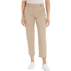 Tommy Hilfiger Slim Straight Co Chino voor dames, Beige, 70