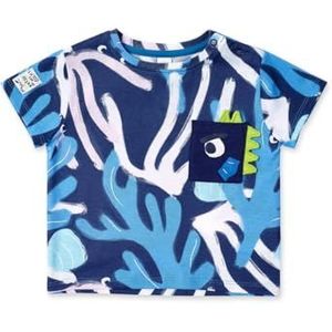Tuc Tuc T-shirt met korte mouwen voor baby's, jongens, marineblauw, met zak, Donkerblauw, 12 Maanden