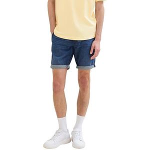 Tom Tailor - Korte Jeansbroek - Blauw - Katoen