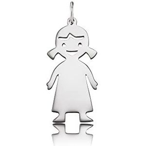 Engelsrufer Mijn meisje hanger voor dames gerhodineerd 925 sterling zilver maat 22 mm