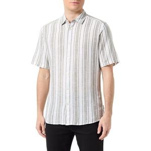 Onscaiden SS Mix Stripe Linnen Shirt, Dusty Olive, XL