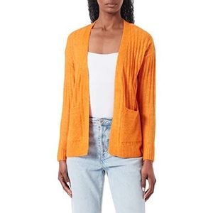 ICHI IHKAMARA CA2 Rib gebreide jas voor dames, 161164/Orange Pepper, L