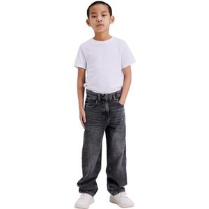 NAME IT Boy Jeans Straight Fit, Donkergrijs denim, 158