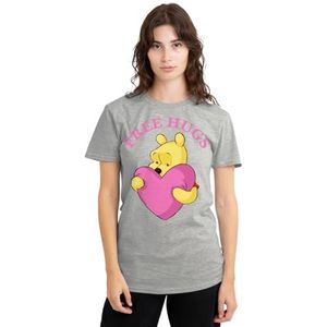 mandarin creative ltd Winnie de Poeh gratis knuffels Valentijnsdag dames T-shirt, atletische heather, klein, Atletische Heather, S