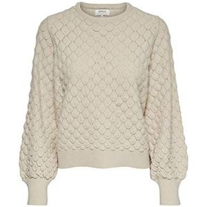ONLY Onlgilja L/S KNT Noos Pullover voor dames, Pumice Stone, L