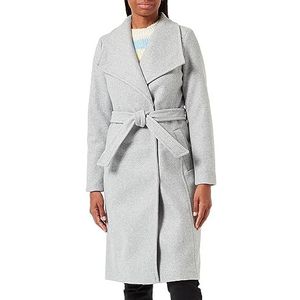 Bestseller A/S Dames VMPAULA FIE Long Coat NOOS jas, Light Grey Melange, S, Light Grey Melange, S