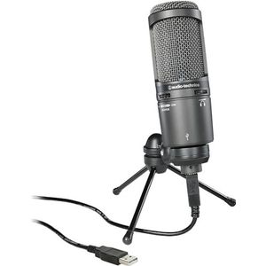 Audio-Technica AT2020USB+ Cardioïde Condensatormicrofoon (USB-aansluiting) voor voice-over, podcasting, streaming en opname