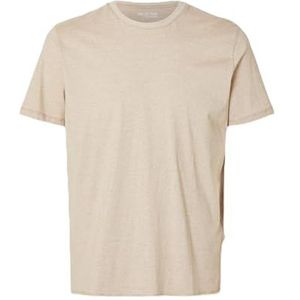 SELETED HOMME SLHASPEN Mini STR SS O-Neck Tee NOOS, Antiek brons/Stripes: egret, XL