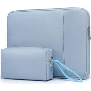 HYZUO 14-15 Inch Laptophoes Set voor MacBook Air 15 M3 M2, MacBook Pro 15, 15"" Surface Laptop, XPS 15 Plus, Laptopsleeve voor 14"" Dell HP Lenovo ThinkPad Asus Acer Samsung Notebook, Lichtblauw