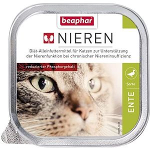 Beaphar Nierdieet - variëteit: eend - voor katten - zacht voedsel bij nierproblemen - volledig dieet bij chronische nierinsufficiëntie - per stuk verpakt (1 x 100 g)