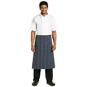 Whites Chefs Kleding Slagers Taille Schort Polycotton Blauwe En Witte Streep