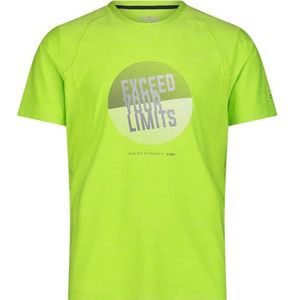 CMP Elastisch T-shirt van gemêleerd jersey voor heren, Lime Mel, 52 NL