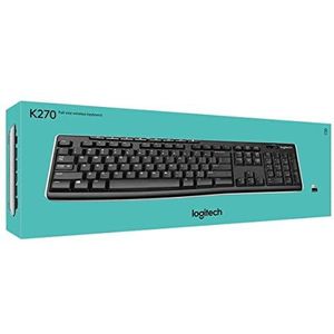 Logitech - K270 - Draadloos Toetsenbord - Zwart - Frans AZERTY Indeling