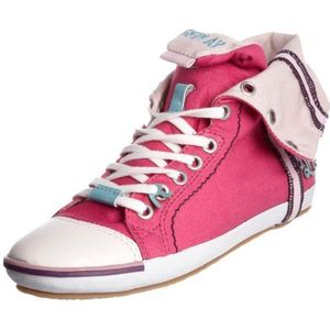REPLAY Brooke Mid Lace Up Trainer voor dames, Fuxia, 37 EU