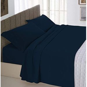 Italian Bed Linen Max Color beddengoedset, donkerblauw, dubbel