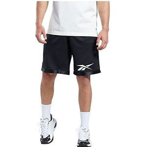 Reebok Heren Basketbal mesh Shorts, Zwart, XS, Zwart, XS
