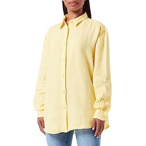 Superdry Studios Casual Linen Bf Shirt Sweatshirt Dames, Mimosa Orange, 36