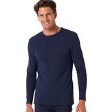 Damart - Thermolactyl T-shirt met lange mouwen, opgeruwd fleece, Donker Navy Blauw, M