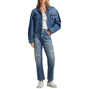 Pepe Jeans Dames rechte jeans Uhw, blauw (Denim-RG5), 27W / 30L, Blauw (Denim-rg5), 27W / 30L