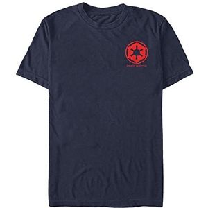 Star Wars Unisex Empire Logo Organic Short Sleeve T-Shirt, Navy Blue, XL, marineblauw, XL