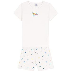 Petit Bateau Pyjacourt voor meisjes, Marshmallow/Multico, 24 Maanden