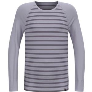 Odlo Actief Warm Stripes Thermisch Ondergoed voor kinderen, sportondergoed voor meisjes en jongens, lange mouwen, thermoshirt