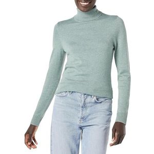 Amazon Essentials Women's Lichtgewicht coltrui met lange mouwen en klassieke pasvorm (verkrijgbaar in grote maten), Saliegroen, 6XL Grote maten