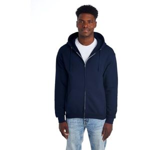 Jerzees Sweatshirt met capuchon voor heren, Full Zip - Navy, L